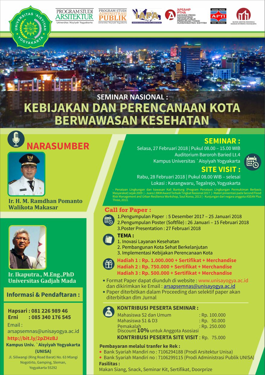 seminar Kebijakan dan Perencanaan Kota Berwawasan Kesehatan