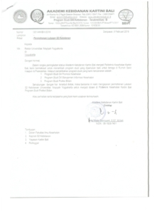 surat permohonan lulusan S2 Kebidanan UNISA