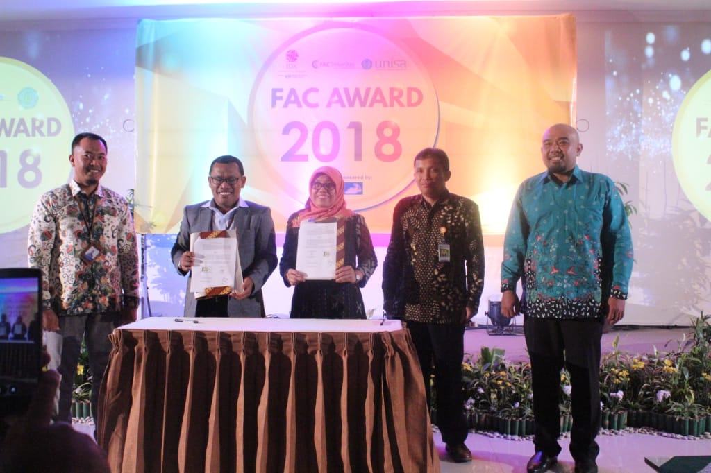 Fac award dan penandatanganan mou unisa gain dengan fac