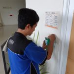 Kampus unisa yogyakarta lakukan single acces dan pembersihan untuk cegah covid 19