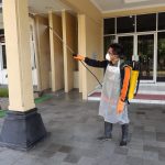 Unisa yogyakarta lakukan penyemprotan di lldikti wilayah v