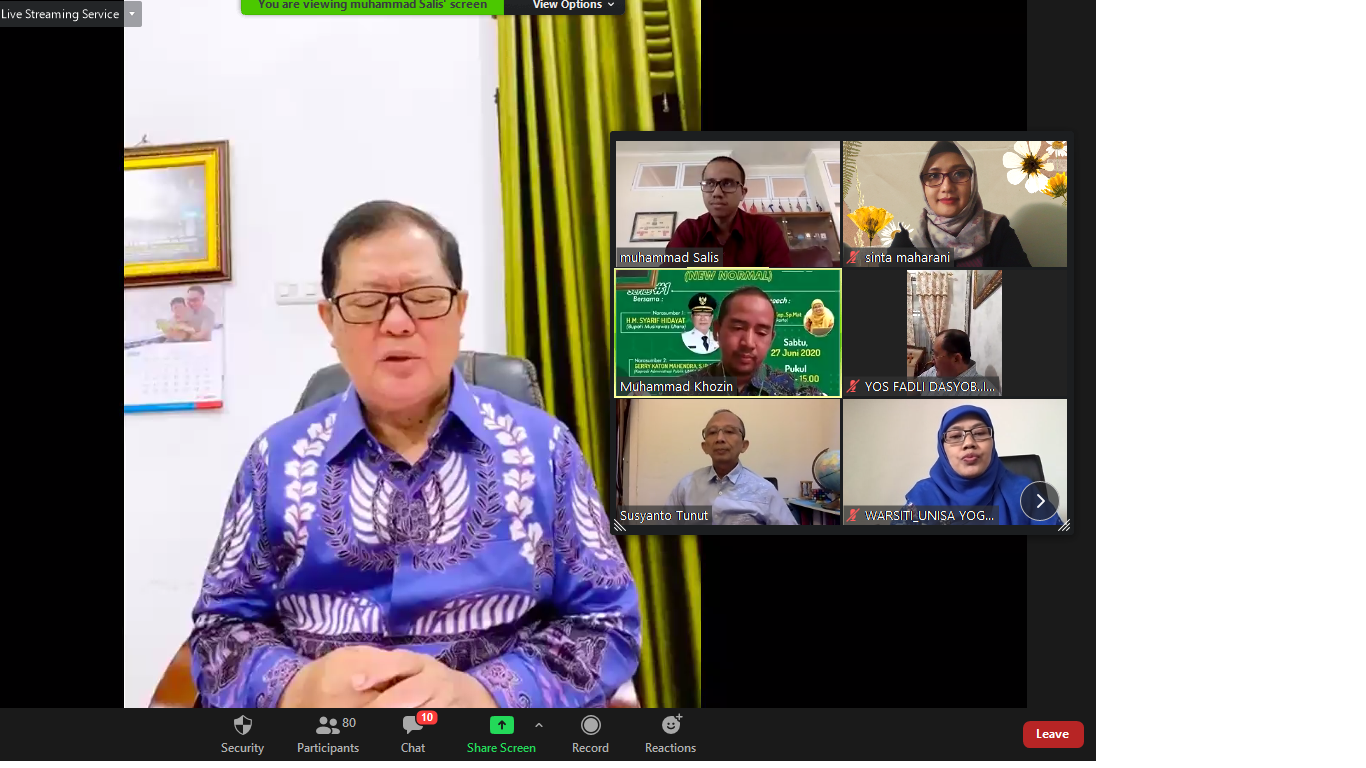 Administrasi publik unisa adakan webinar dalam menghadapi new normal