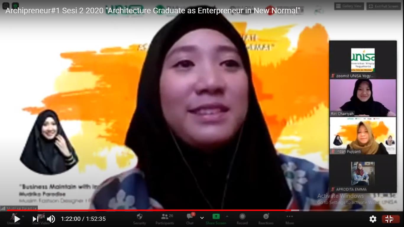 Arsitek unisa gandeng designer paradise batik di acara webinar