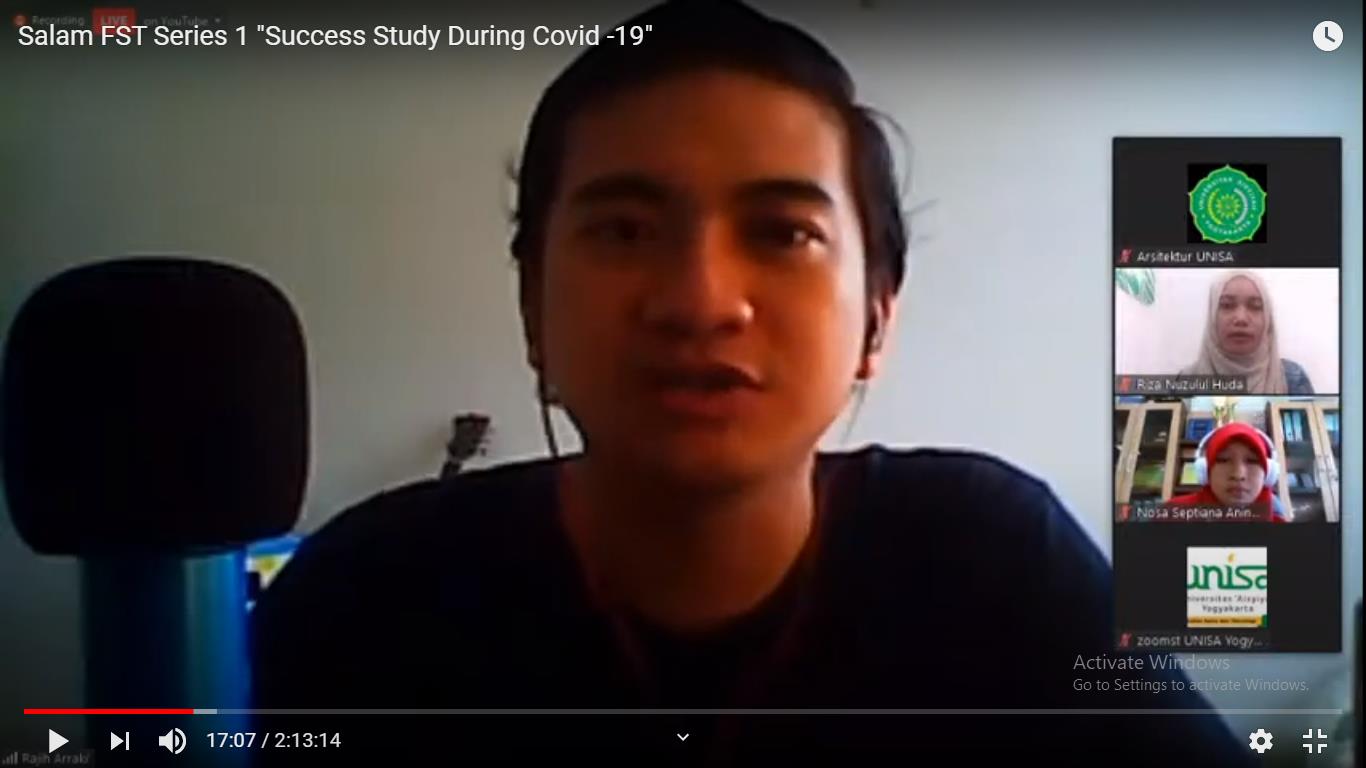 Fst unisa mengadakan webinar sukses study selama pandemi