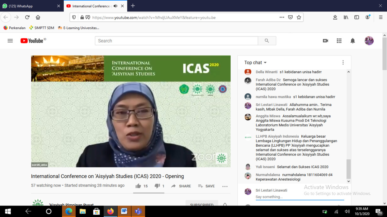 Icas 2020, upaya membangun sistem pengetahuan ‘aisyiyah