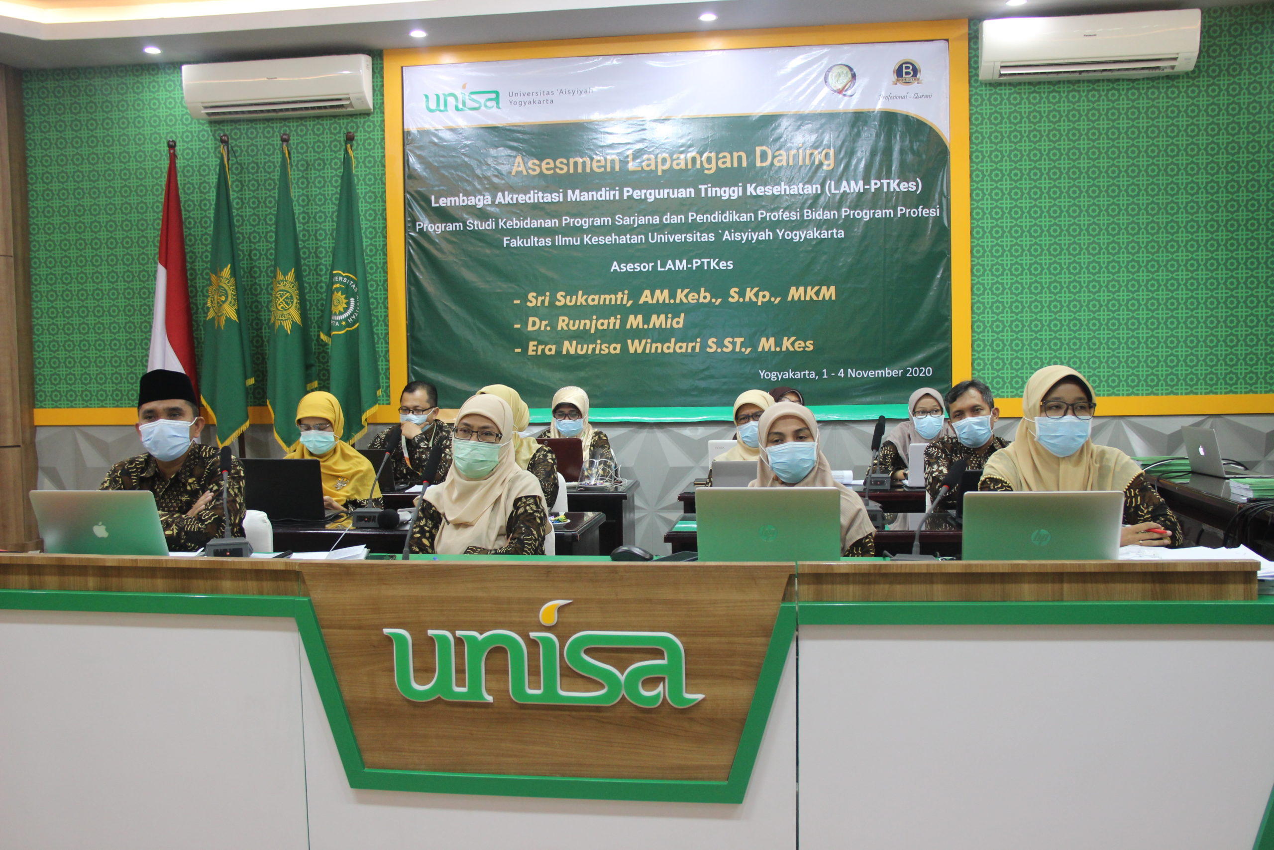 Visitasi akreditasi daring perdana prodi s1 kebidanan unisa yogya