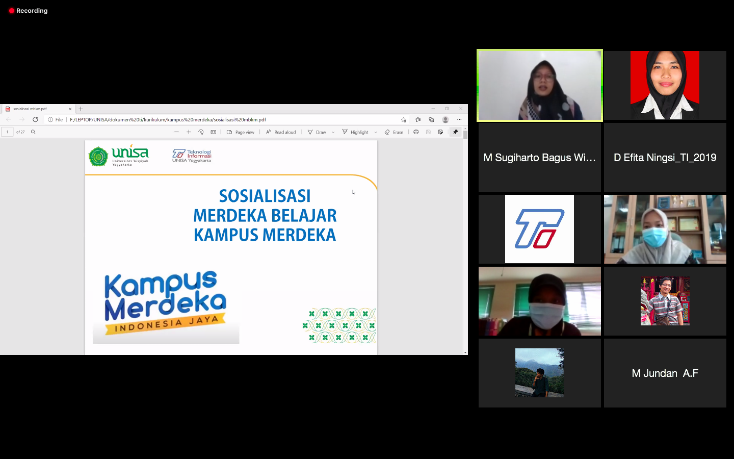 Fst unisa adakan sosialisasi merdeka belajar