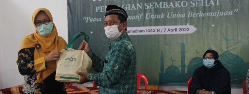 Unisa ta`awun bagikan seribu paket sembako sehat