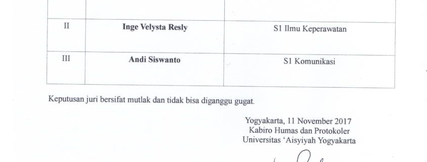 Berita acara lomba poster