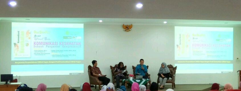 Diskusi buku komunikasi kesehatan di unisa