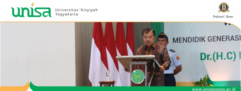 Wakil presiden memberikan kuliah kebangsaan di unisa yogya