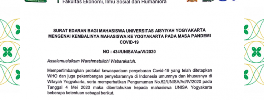 Kuliah daring unisa yogya hingga 29 agustus 2020