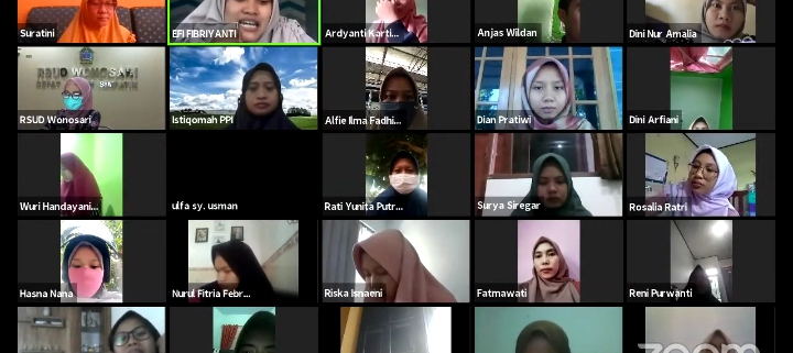 Prodi keperawatan unisa memberikan pembekalan melalui webinar