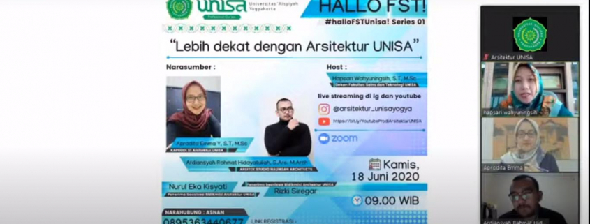 FST UNISA Kenalkan Prodi Arsitektur Melalui Talkshow
