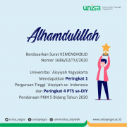 Unisa yogya menduduki peringkat 4 pts diy dalam pendanaan pkm 5 bidang