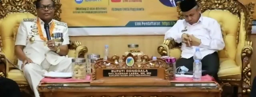 Administrasi publik unisa menggelar webinar bersama bupati donggala