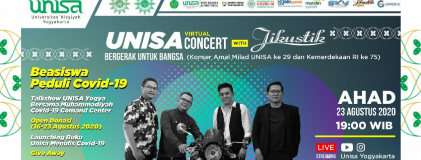 Unisa yogya dan jikustik menggelar konser amal via daring