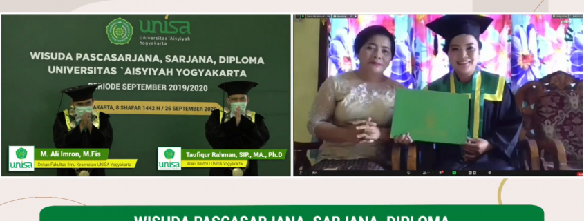 Wisuda sehat dari rumah universitas ‘aisyiyah yogyakarta