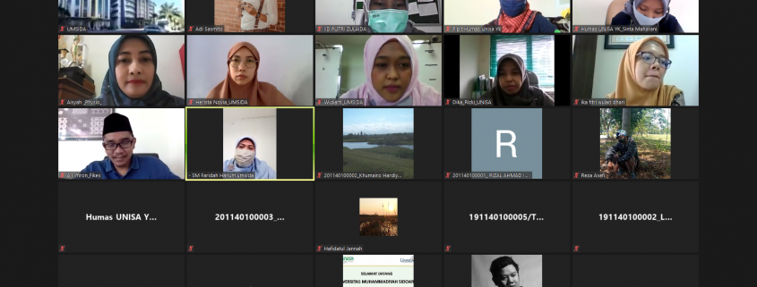 Prodi fisioterapi unisa mendapatkan kunjungan studi banding online