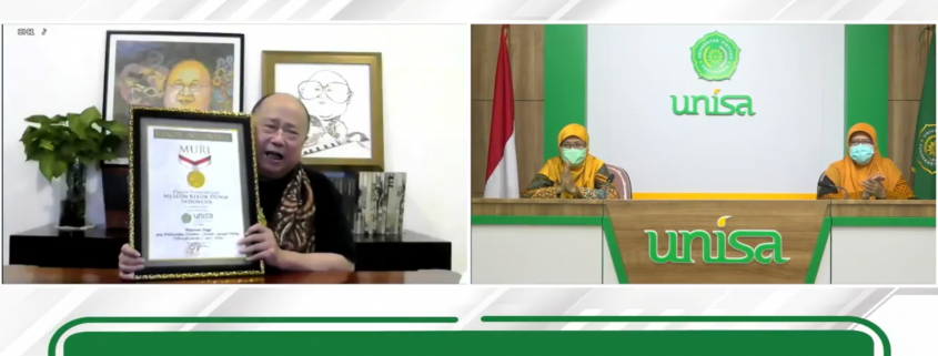 Melaksanakan 4 asessmen daring dalam 1 bulan, unisa raih rekor muri