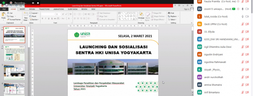 Lppm unisa yogyakarta luncurkan sentra haki