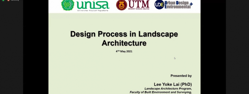 Kelas perancangan tapak arsitektur unisa yogya, undang professor universiti teknologi malaysia