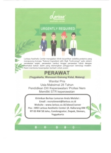 REKRUITMENT PERAWAT LARISSA - Universitas 'Aisyiyah Yogyakarta