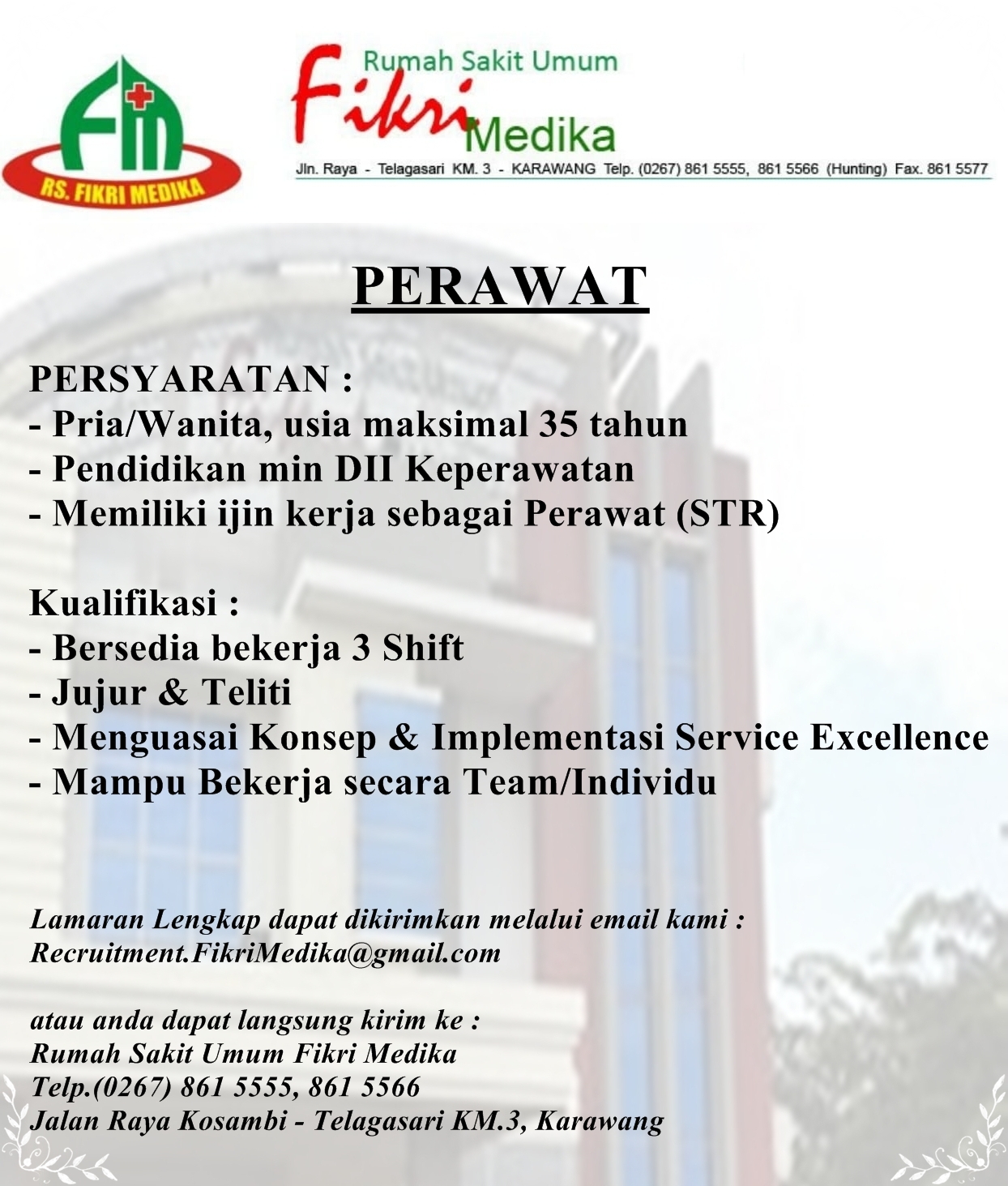 Loker Rs Karawang Info Lowongan Kerja Gratis