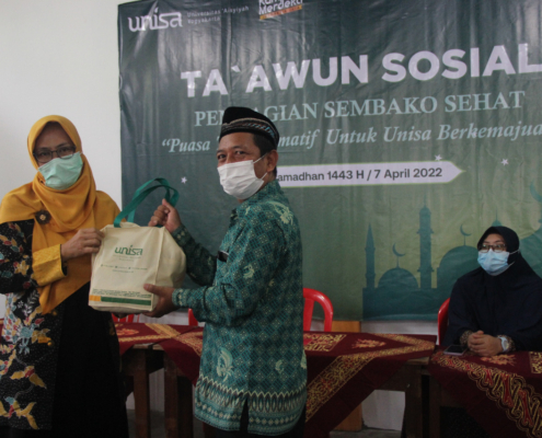 Unisa Ta`awun Bagikan Seribu Paket Sembako Sehat