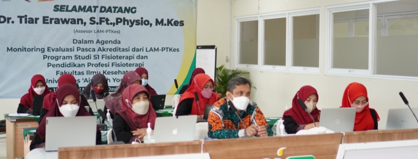 Komitmen tingkatkan mutu, program studi fisioterapi unisa yogyakarta mendapatkan monev dari lamptkes