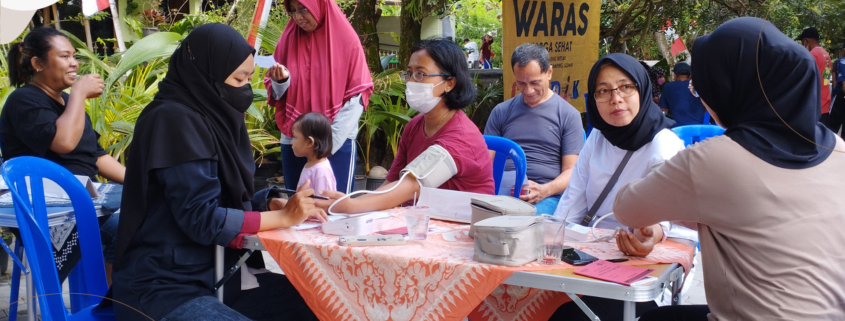 Pengabdian kepada masyarakat kelompok posbindu deteksi risiko penyakit tidak menular melalui siwaras (sistem informasi warga sehat)