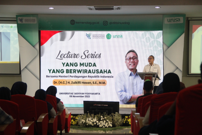 UNISA Yogyakarta Bekerjasama dengan Kementrian Perdagangan Republik Indonesia Menggelar Lecture Series