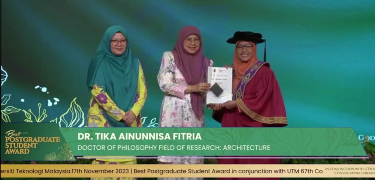 Dosen Prodi Arsitektur UNISA Yogyakarta Raih Capaian Gemilang di Universiti Teknologi Malaysia