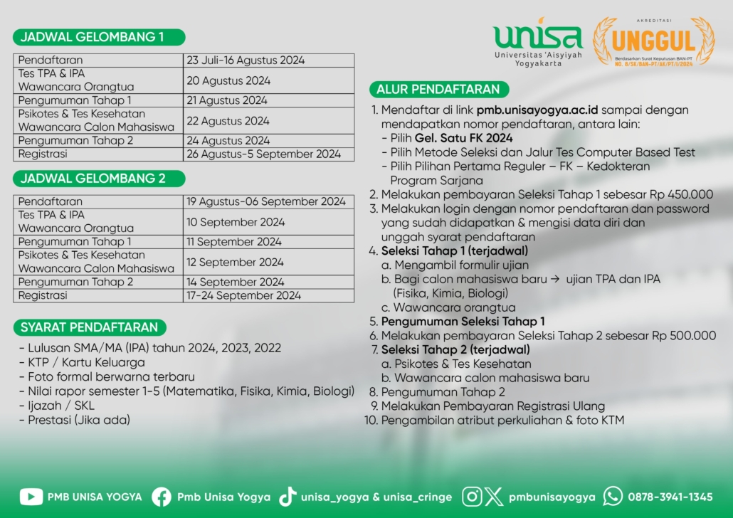 pendaftaran fakultas kedokteran