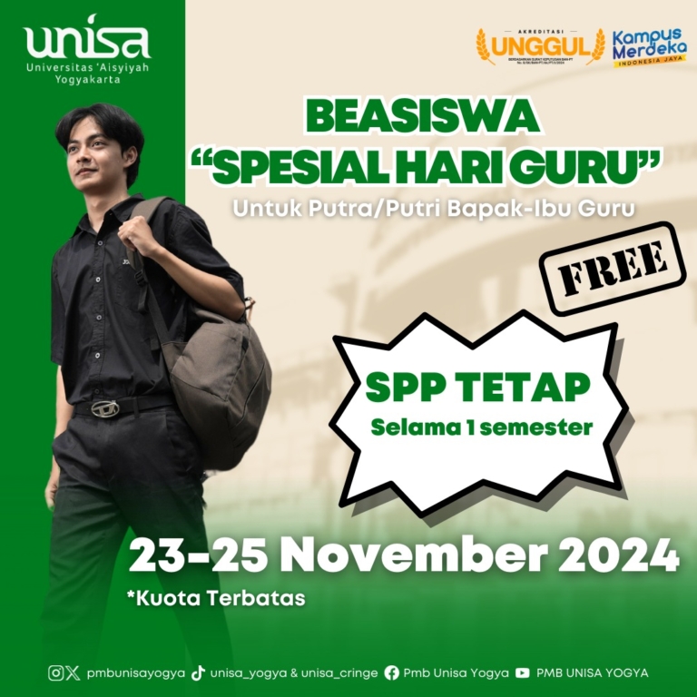 Apresiasi Pengabdian Guru, UNISA Yogyakarta Hadirkan Beasiswa Hari Guru